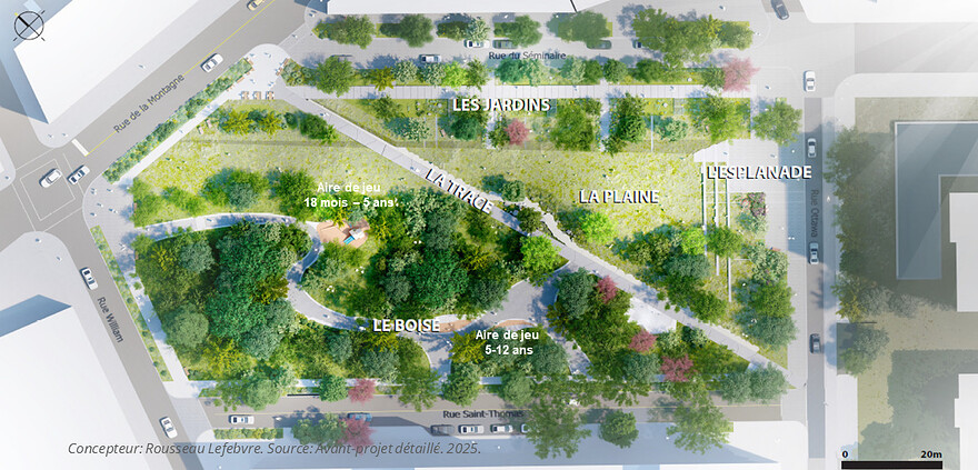 Plan du parc des Eaux-Cachées @Ville de Montréal - Mai 2025
