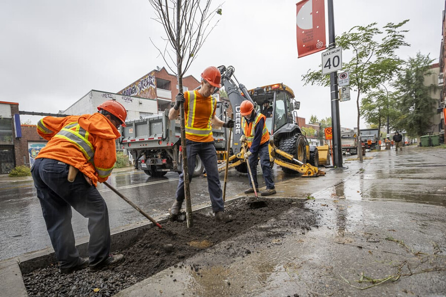 De la nouvelle terre est ajoute pour combler la fosse ©Arrondissement Rosemont–La Petite-Patrie