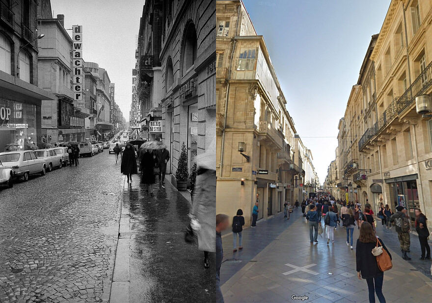 Rue sainte Catherine à Bordeaux.