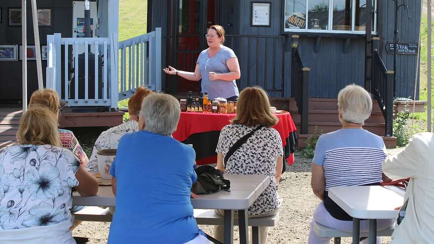Une démonstration haute en saveurs pour les visiteurs de Safran Nordique.