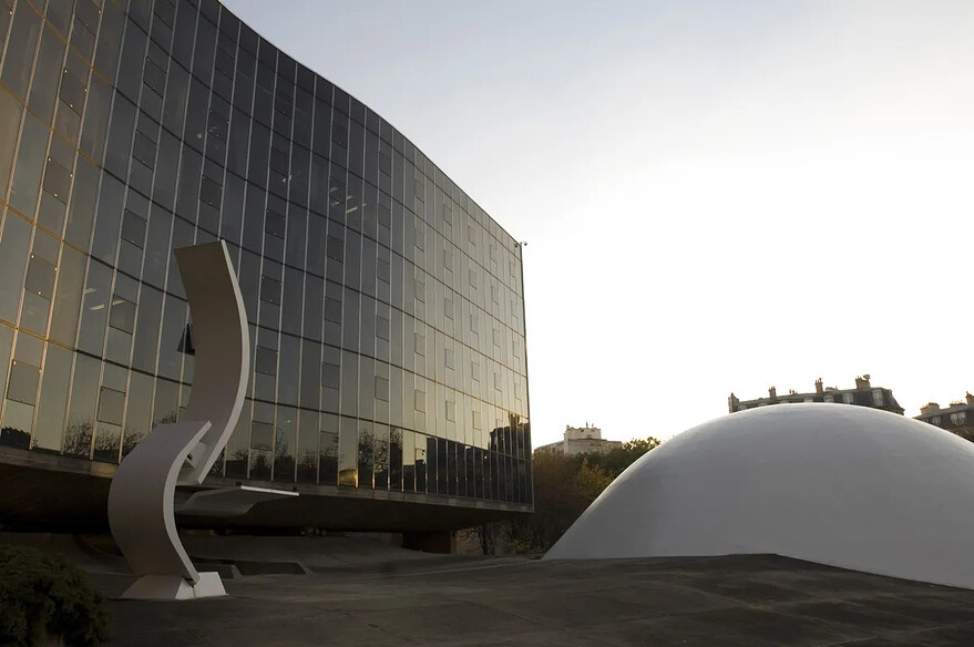 Designed by Brazilian architect Oscar Niemeyer, the swoopy French Communist Party Headquarters in Paris was not fully completed until 1980.Photographer: View Pictures/Universal Images Group Editorial via Getty Images