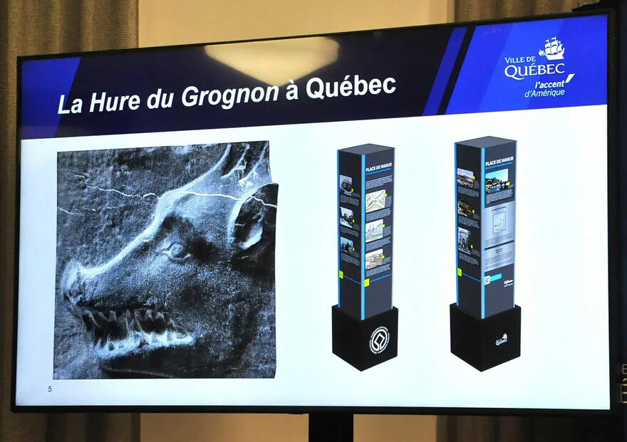 Oeuvre La Hure du Grognon et module d'interprétation