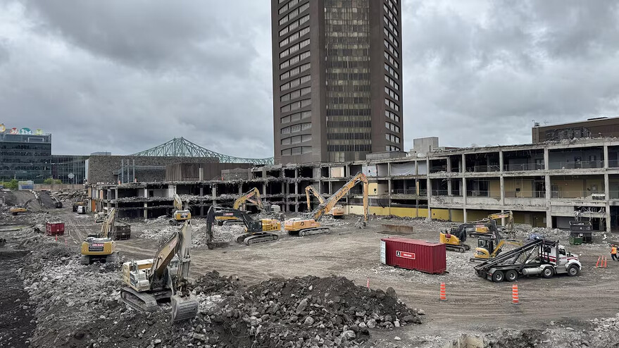 Vue des anciens sous-sols de Radio-Canada. Photo : Pomerleau / Polerleau