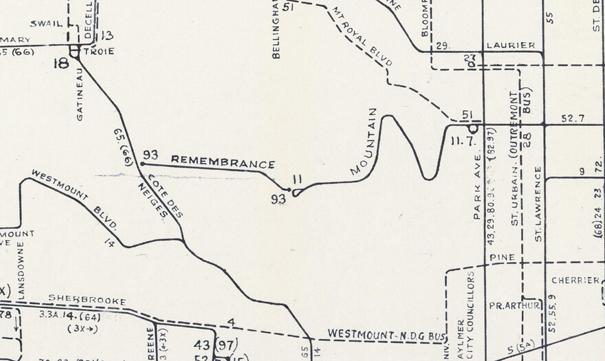 Plan tramway, 1951