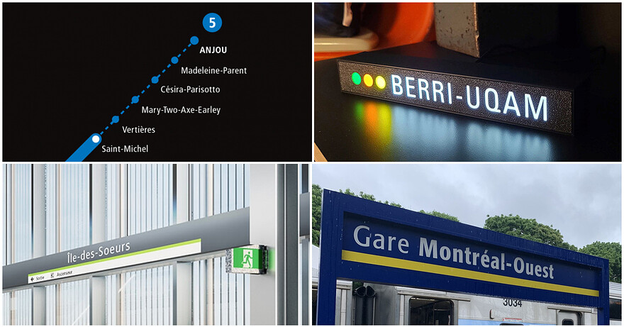 Sources des images : STM, Boutique STM, REM, Exo