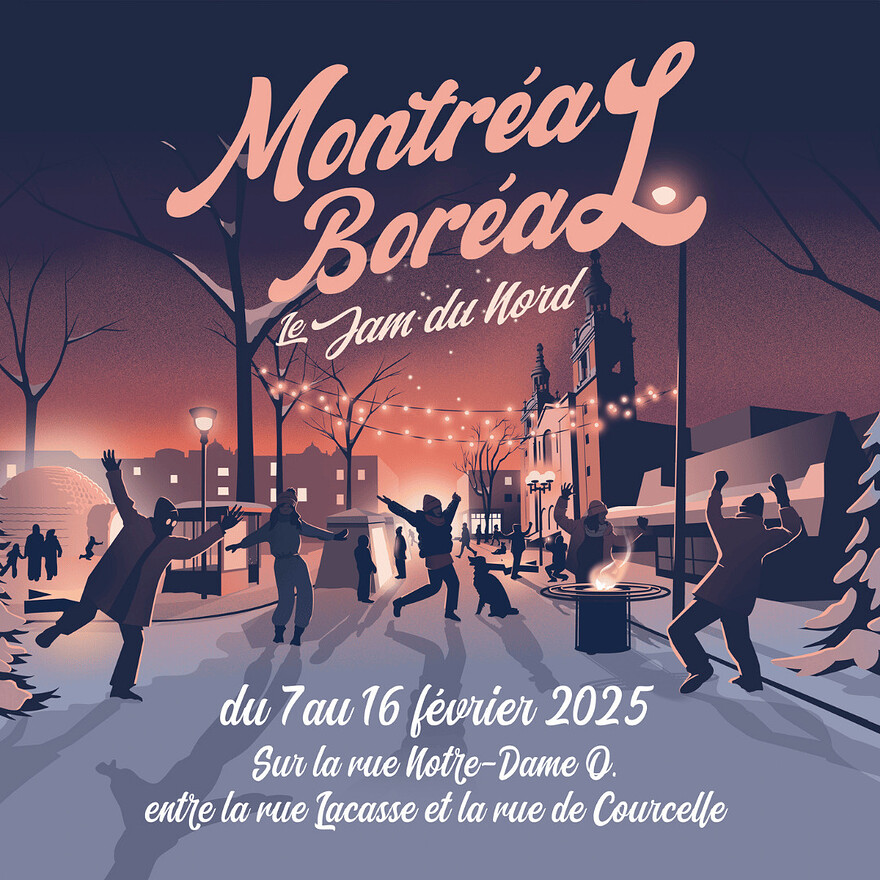 Affiche Montréal Boréal © SDC Les Quartiers du Canal