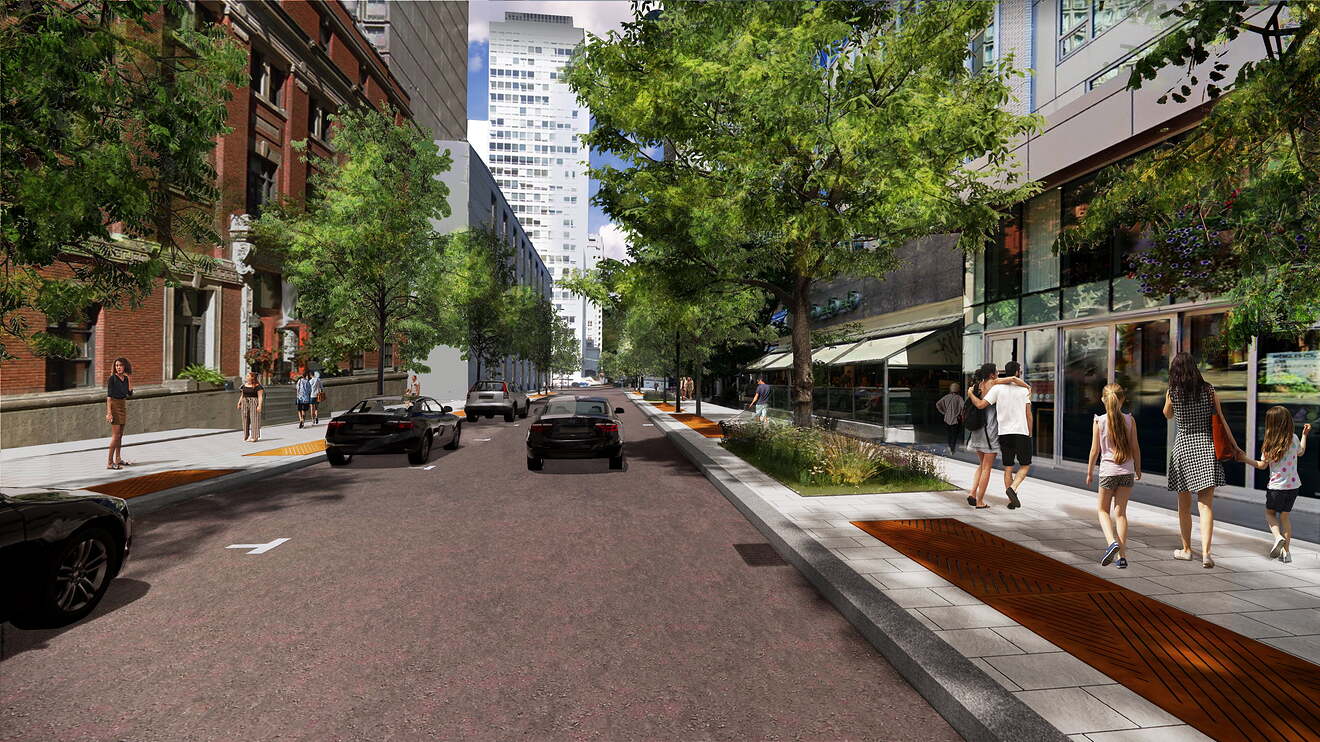 Réaménagement de la rue Peel - REV Axe 4 - Voirie et infrastructures ...