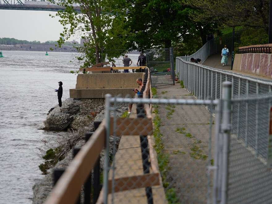People fishing and relaxing