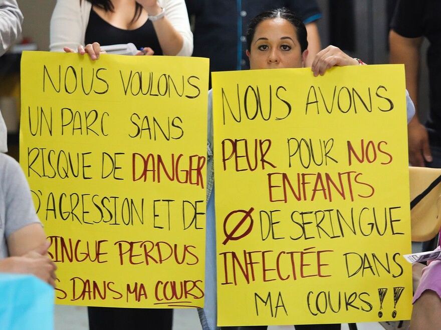 Opposition to safe-inhalation site in St-Henri.