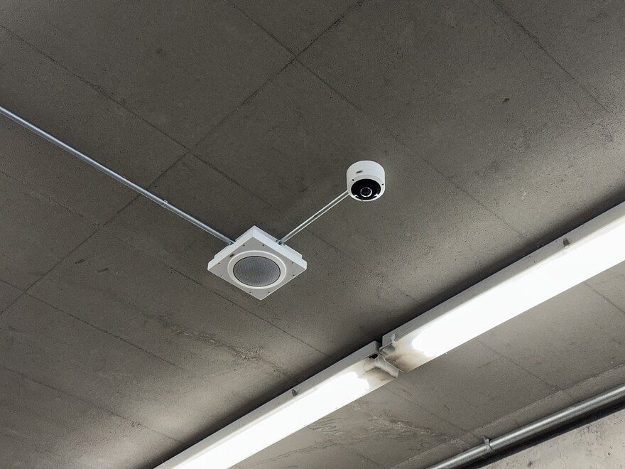 Security camera and speaker