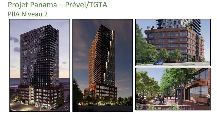 IMAGE FOURNIE PAR LA VILLE DE BROSSARD — Aperçu des futures tours autour de la station Panama