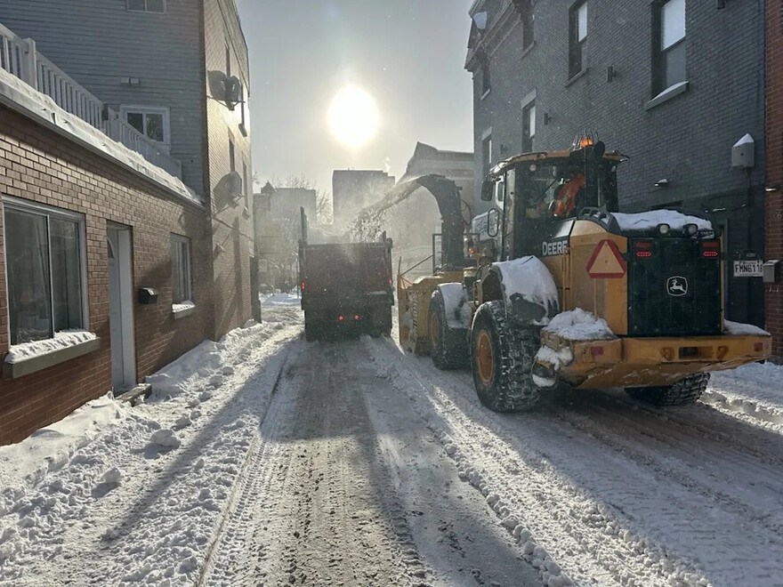 Opération de chargement de la neige ©Ville de Montréal