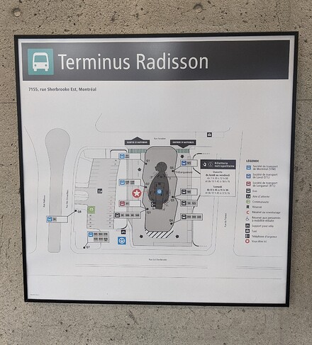 Plan du terminus Radisson