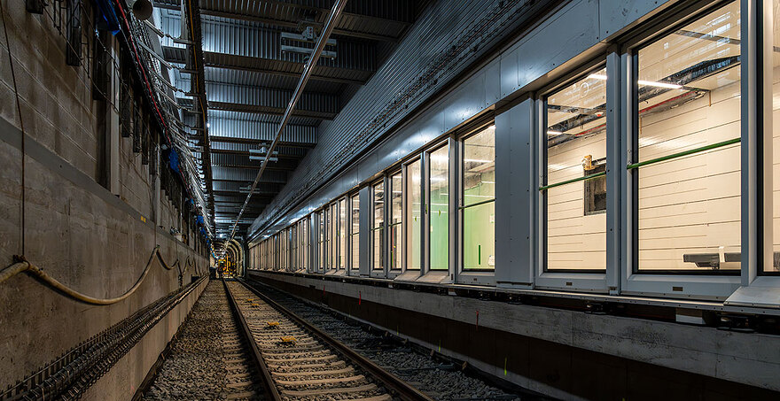 Photo dans le tunnel des portes palières
