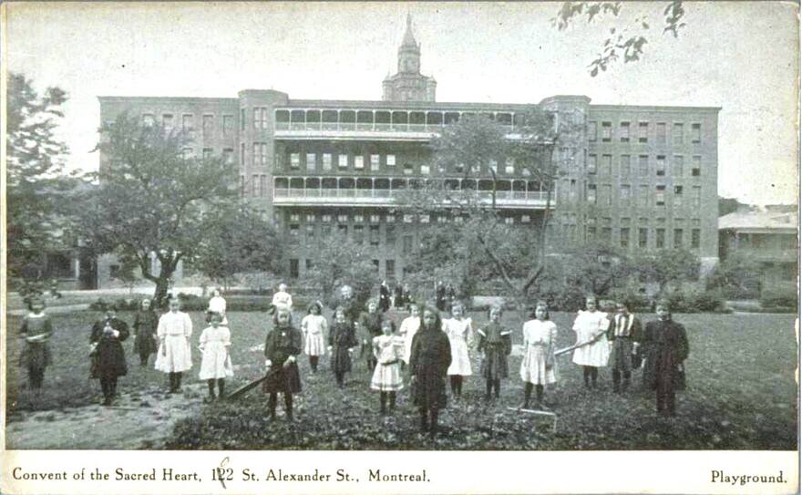 1900v académie Sacré-coeur cour arrière