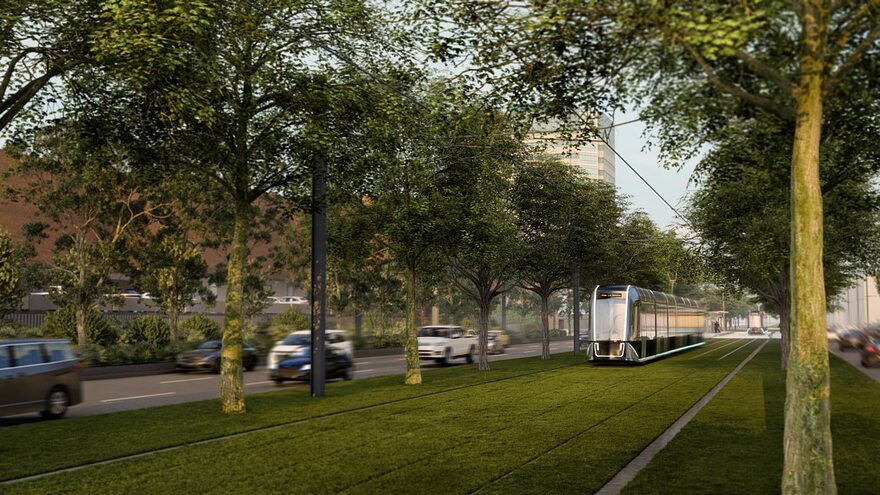 Maquette du tracé du tramway sur le boulevard Laurier|1440x0