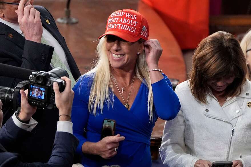 Marjory Taylor Green affublée de sa casquette «Trump avait raison sur tout».