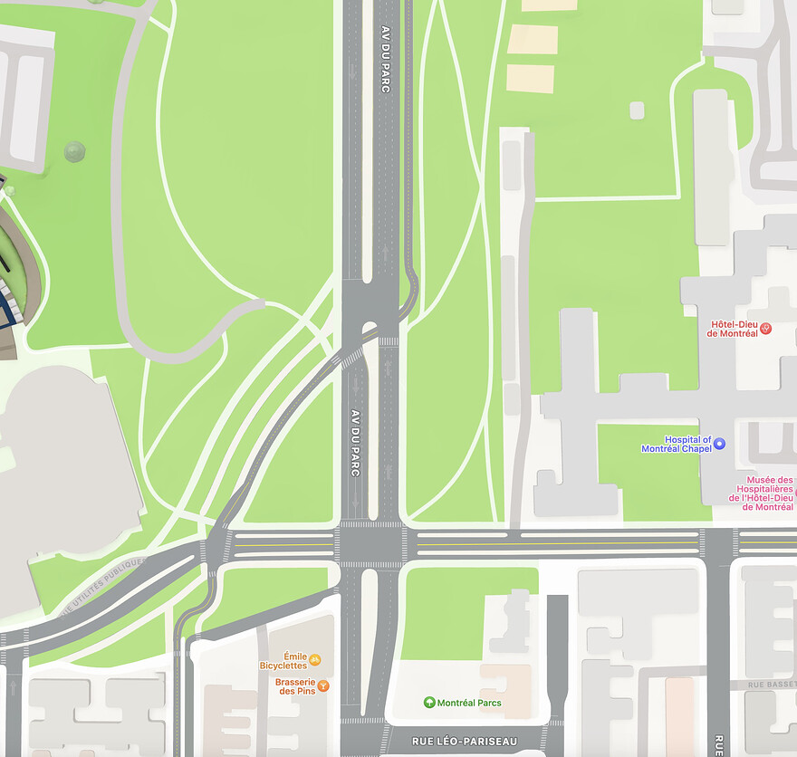 Des Pins : Du Parc Intersection Redesign