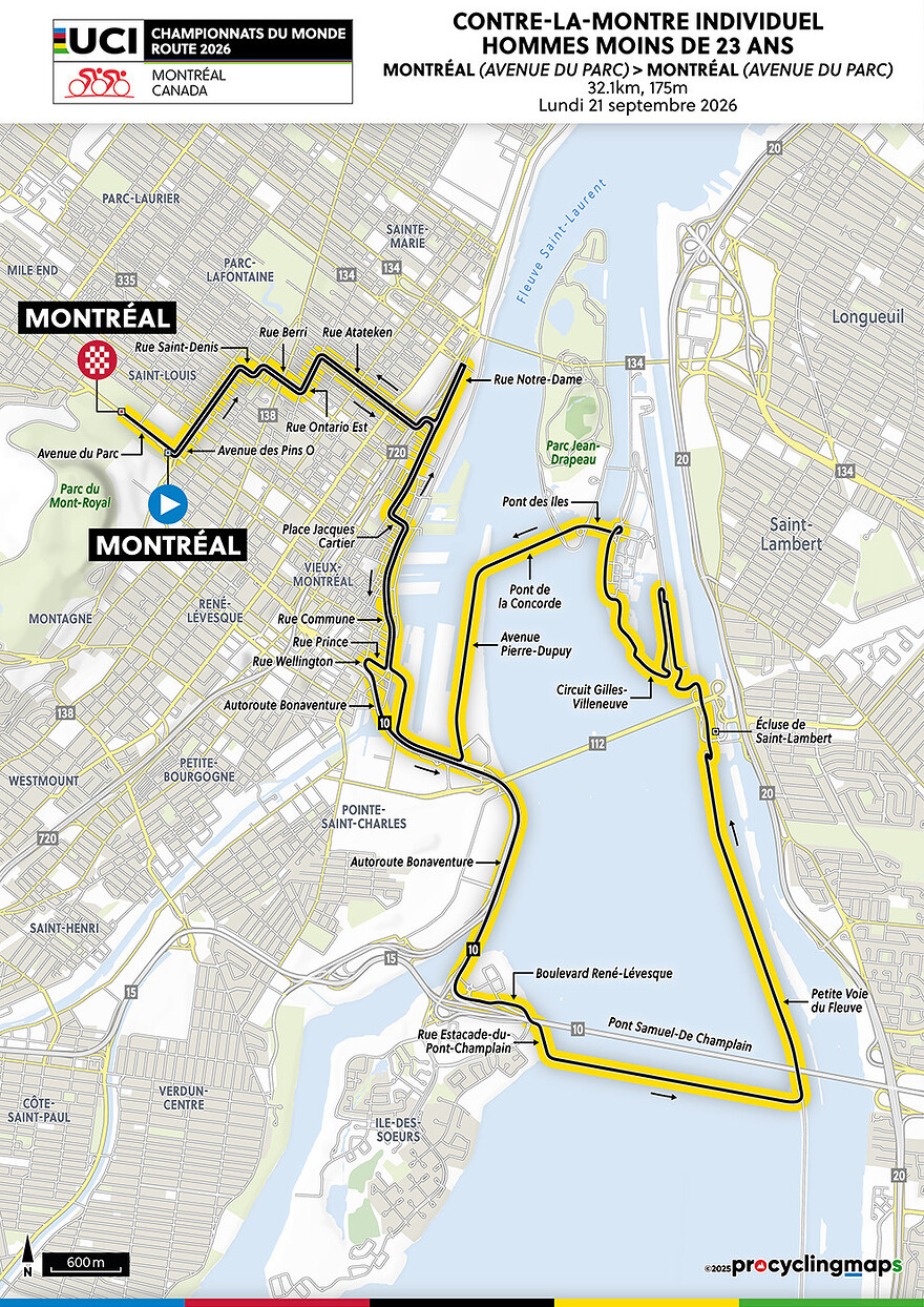 Circuit du contre la montre chez les hommes de moins de 23 ans