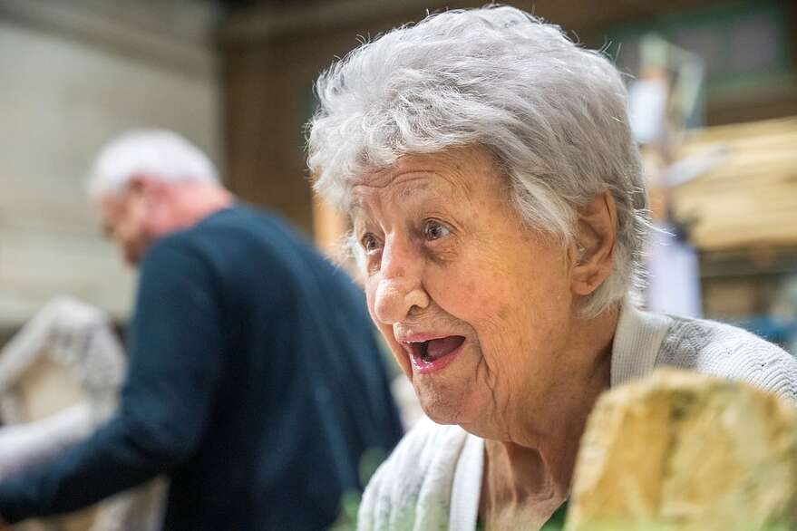 Rita Delafontaine a été immensément touchée de voir s famille réunie pour célébrer ses 100 ans lors d'une fête surprise, il y a quelques mois.