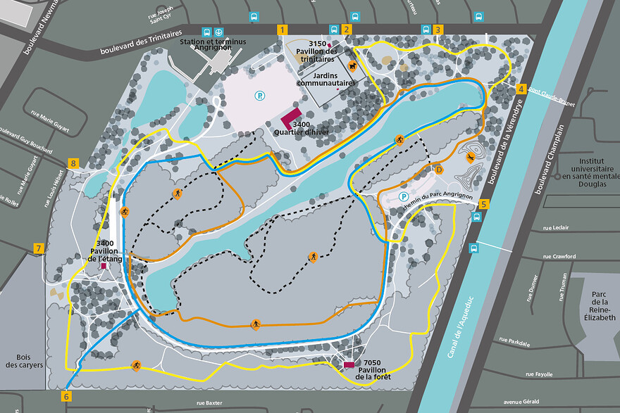 Carte du parc Angrignon en hiver ©Ville de Montréal