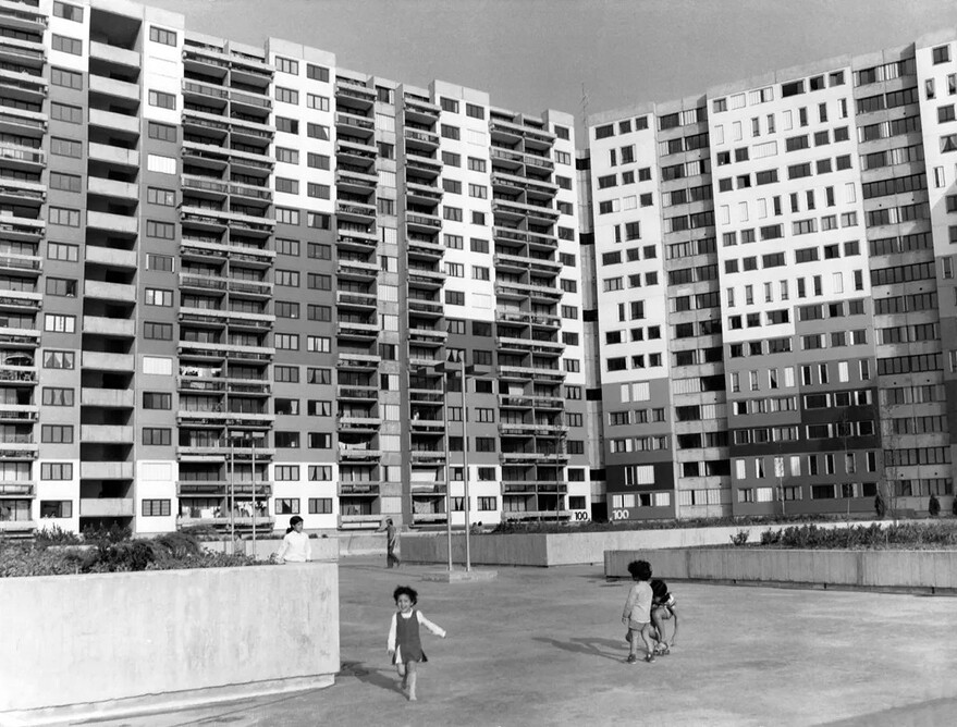 The mass housing complexes in Grenoble later became known for crime and concentrated poverty.Photographer: Charles Ciccione/Gamma-Rapho via Getty Images