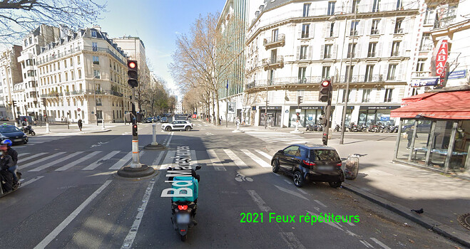 Intersection Jouffroy-Malesherbes à Paris