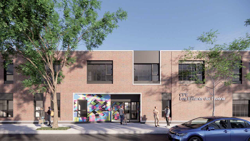 CPE Les enfants de l'avenir - entrée principale rue Island - version PIIA 2025 ©ACDF