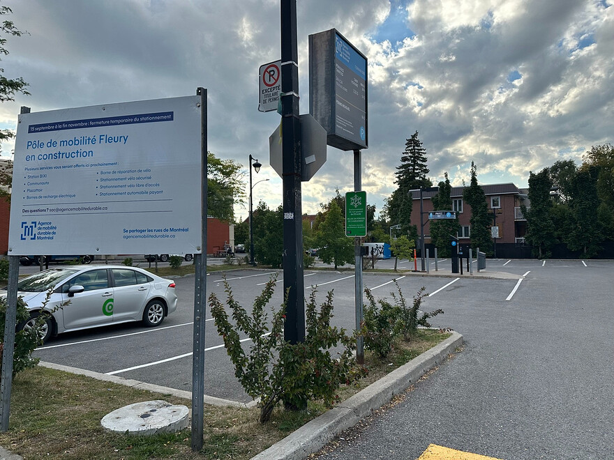 Pôle de mobilité Fleury avant  les travaux ©Arrondissement Ahuntsic-Cartierville
