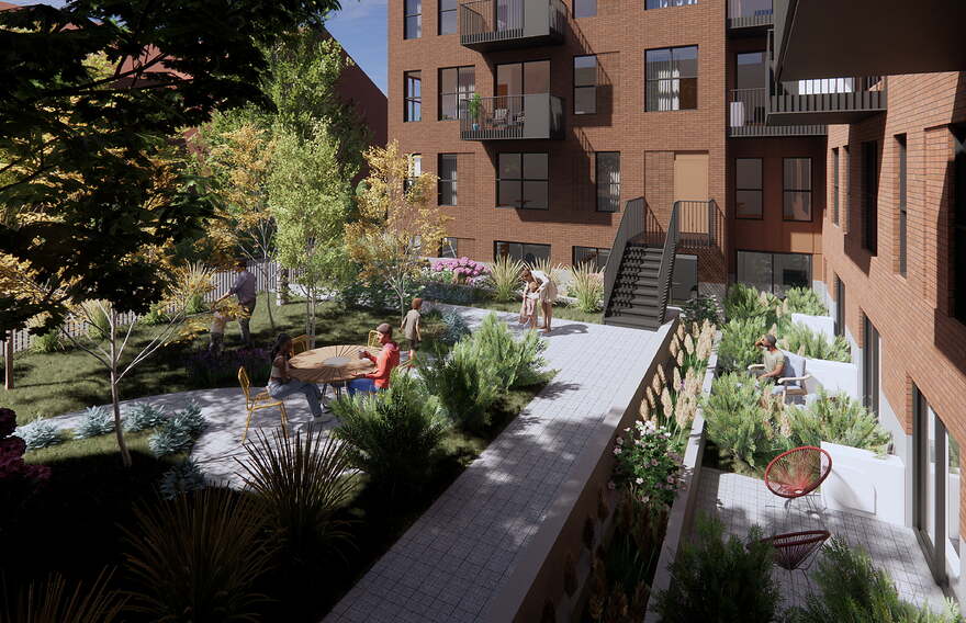 2380 rue Notre-Dame Ouest - Cour intérieure - Version PIIA - © Geiger-Huo
