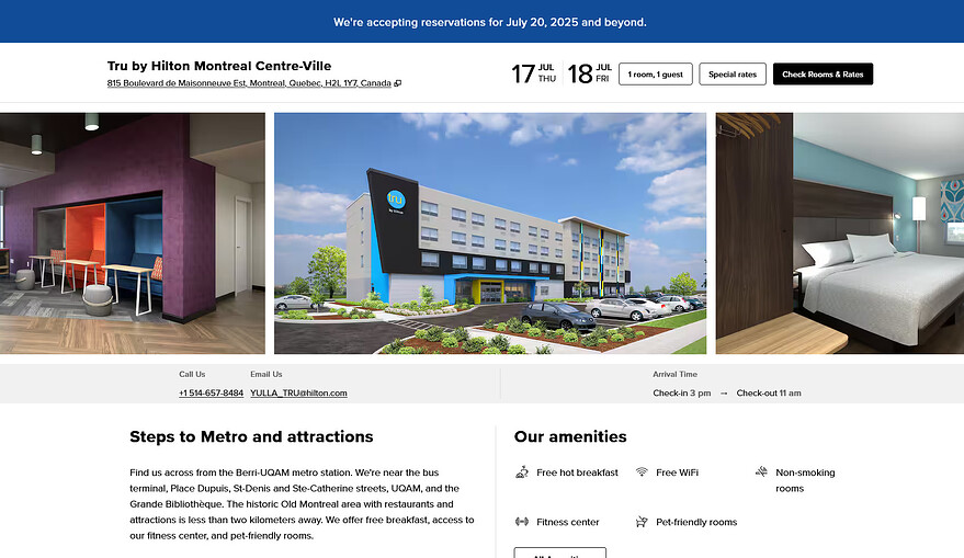 render d'un hotel avec parking au milieu de rien