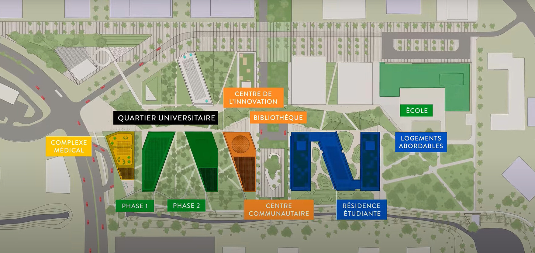 Quartier universitaire Terrebonne 6 à 14 étages Projets en