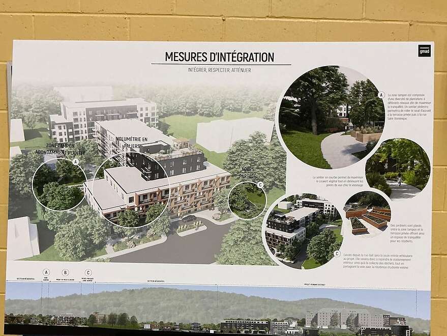 L'immeuble a été conçu pour s'intégrer convenablement à la montagne.