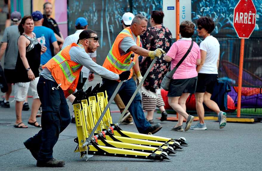 Des herses mobiles anti-véhicule-bélier on déjà servi à la ville lors de sommets internationaux.