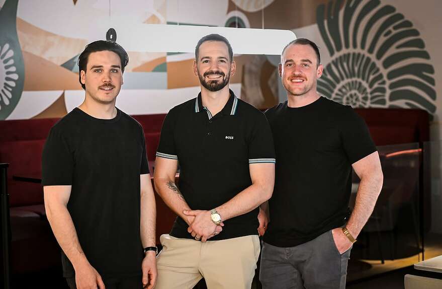 Les associés du Mora: de gauche à droite, Justin Cazelais, Fabio Monti et Alexandre Grenier