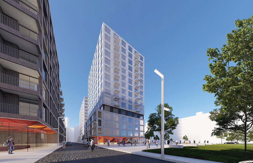 Rendu architectural du bâtiment A ©Mondev/ACDF PPCMOI 2021