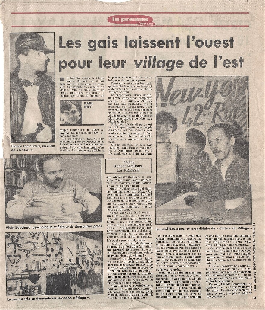 1984.03.25di-LaPresse p3 LeVillage KOX