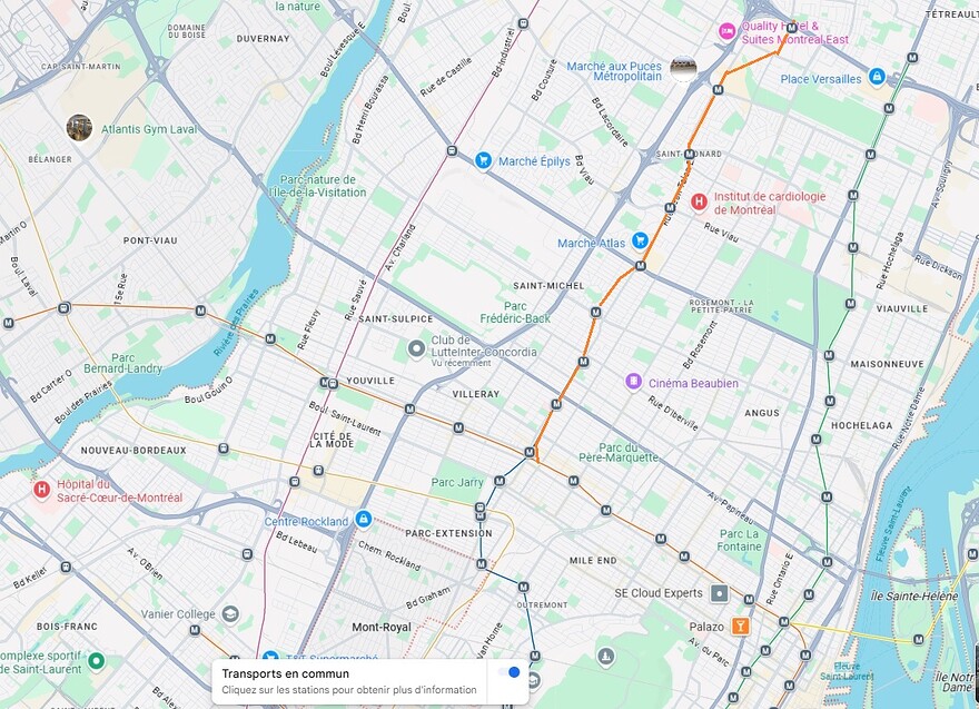 Métro mod ligne orange-bleue