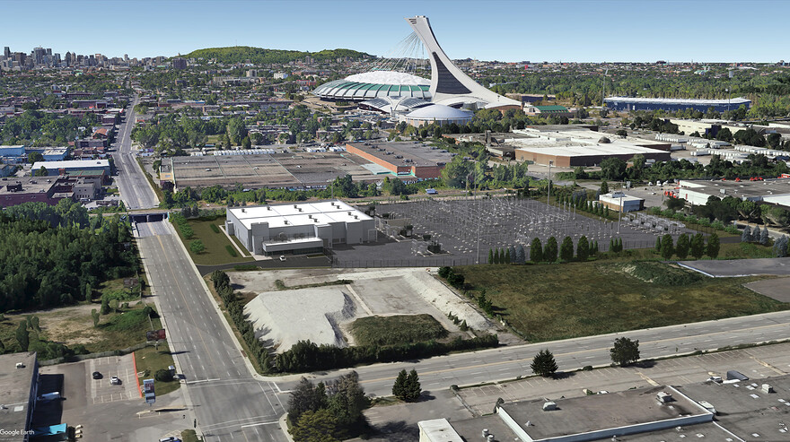 Simulation visuelle du poste électrique Hochelaga – coin des rues Hochelaga et Assomption ©Hydro-Québec