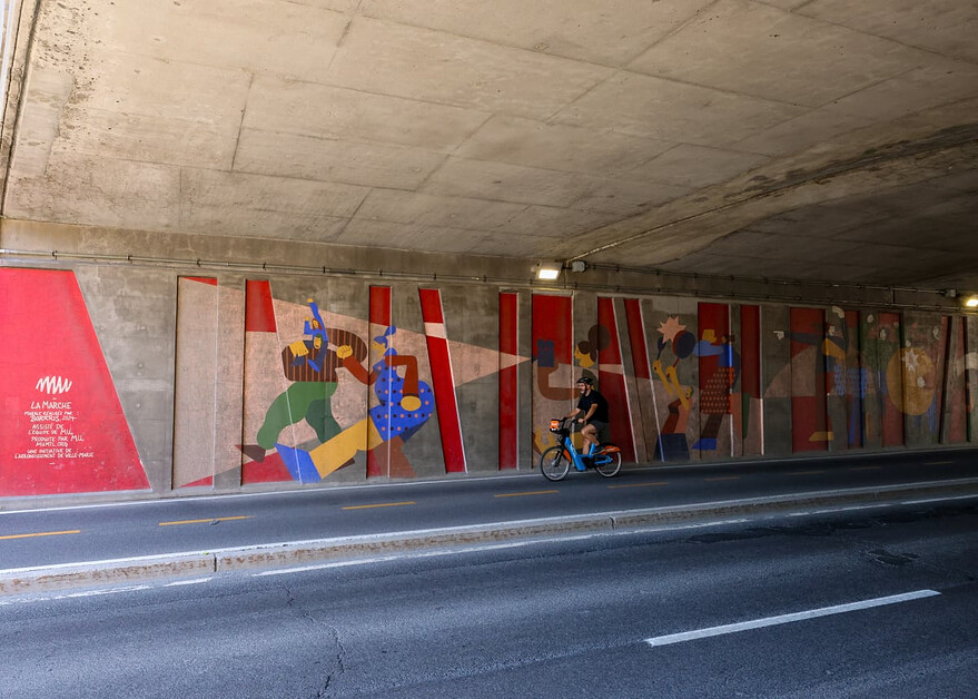 Murale située sous le viaduc Berri ©JF Savaria