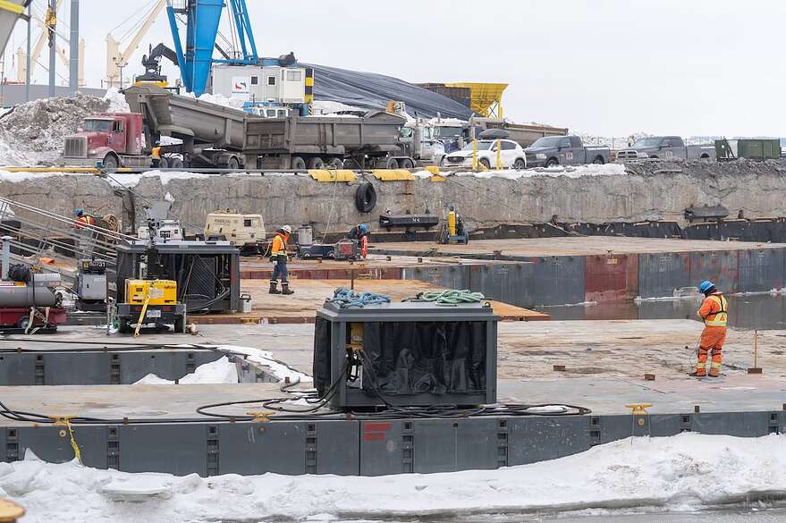 Le contrat du port trifluvien a été confié à la compagnie québécoise Pomerleau.