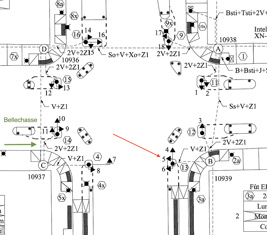 image du devis montrant une deuxième tête de feu à côté du feu piéton