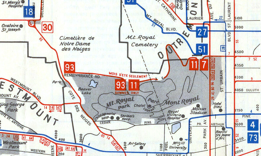 Plan tramway, 1941