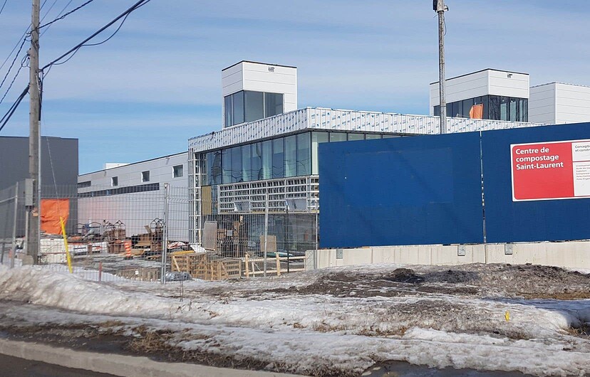 Le chantier de l’usine de compostage de Saint-Laurent est complété à 90 %.