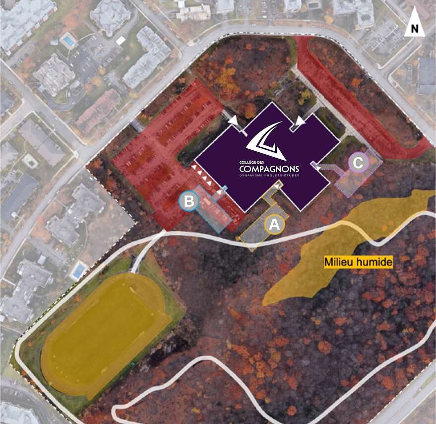 Le secteur A accueillera une vingtaine de classes modulaires d'ici l'automne 2026.