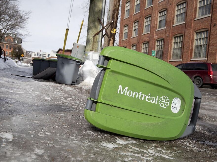 Recycling bins in Montreal.