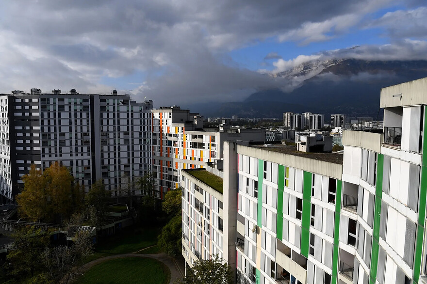 The massive housing blocks of the Arlequin district in Grenoble remain a legacy of the PCF’s postwar urban development program. Photographer: Jean-Pierre Clatot/AFP via Getty Images