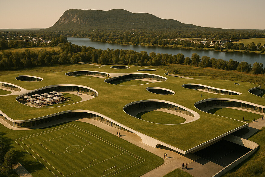 Replace the construction site in the picture with_