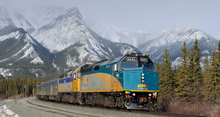 The Canadian at Jasper. VIA Rail photo
