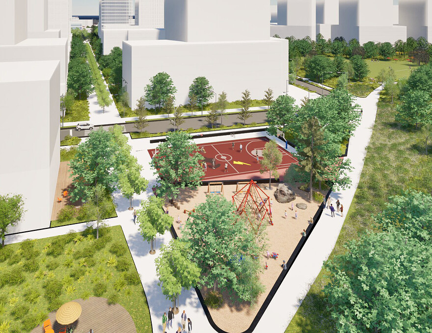 Zone 2: Perspective de l’un d’équipements collectifs du parc P3